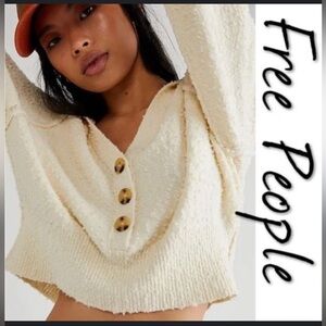 Free People Cream Found my Friend Hoodie